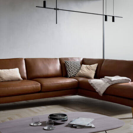Ecksofa aus Echtleder – extra groß, besonders bequem, zeitlos schön