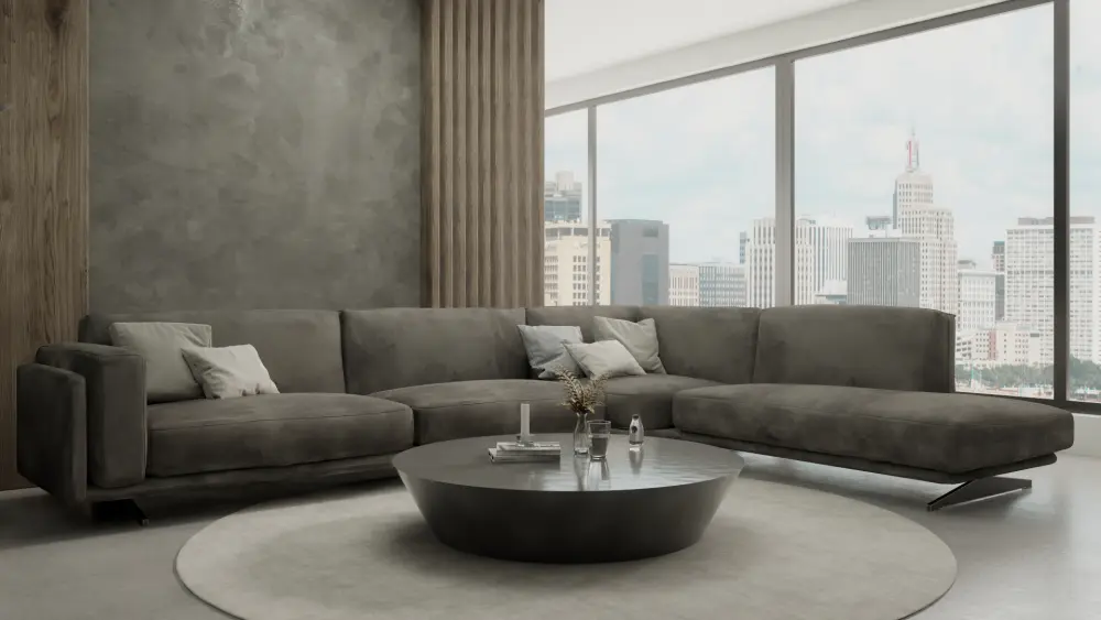 Designer Eck Sofa Nubuk Leder