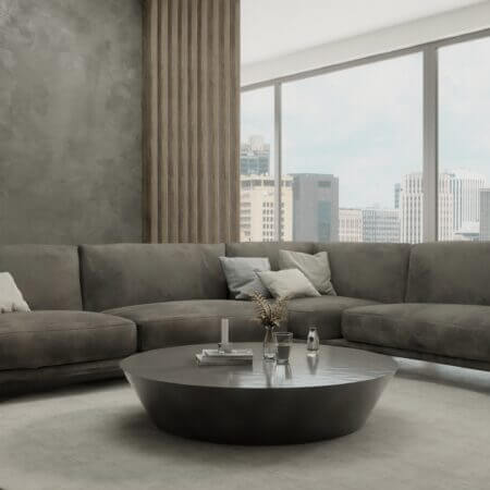 Designer Eck Sofa Nubuk Leder