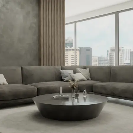 Designer Eck Sofa Nubuk Leder